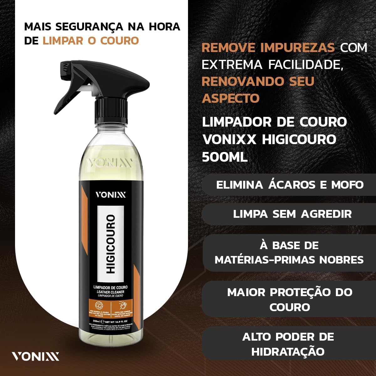 Kit Vonixx Hidracouro 500ml e Higicouro 500ml