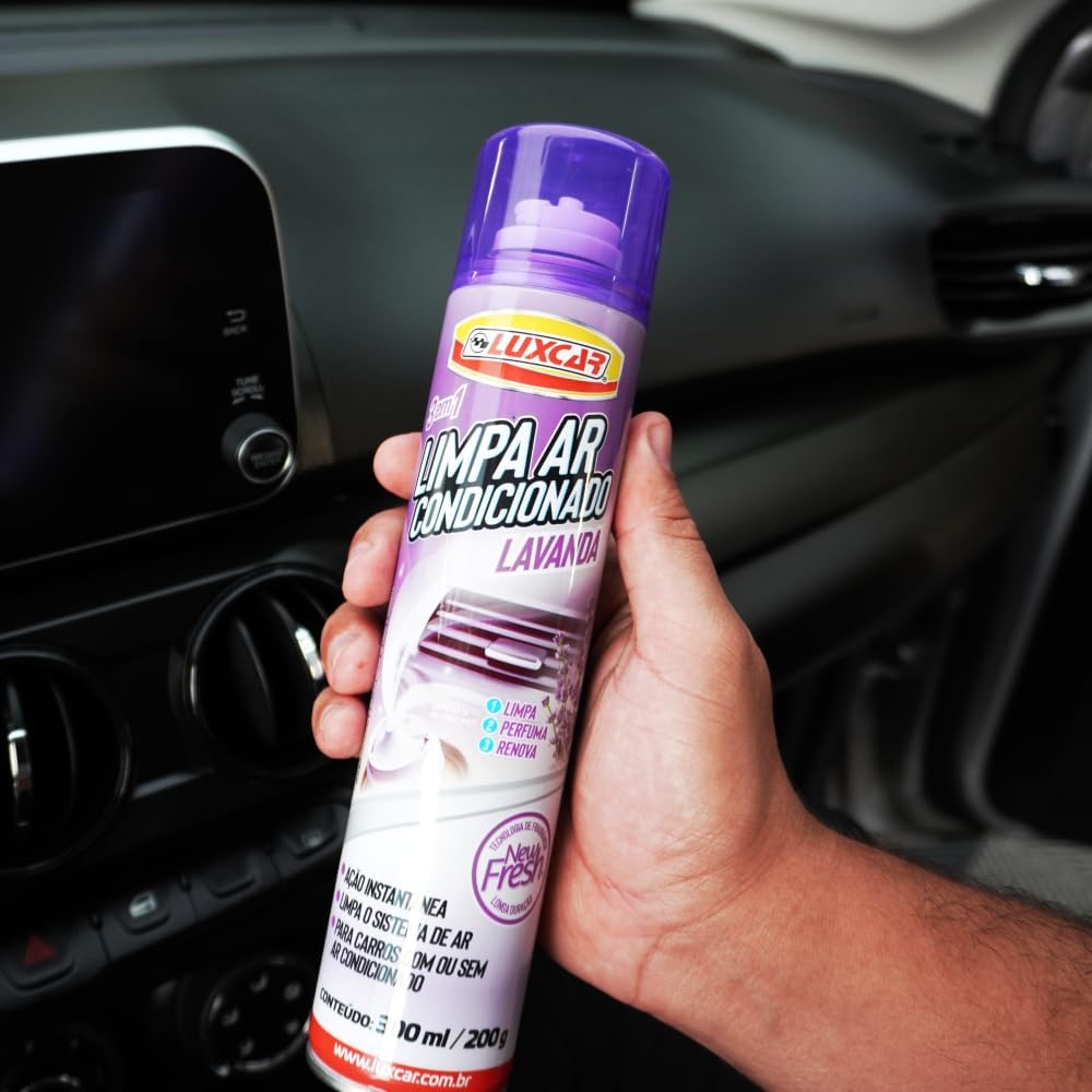 Luxcar Limpa Ar Condicionado 300 ml – Limpa Todo o Sistema com Agradável Fragrância