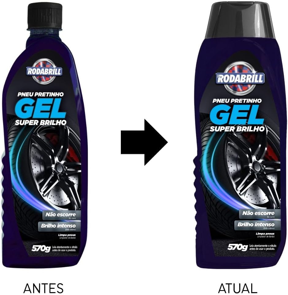 Gel Pretinho para Pneus 570g Super Brilho
