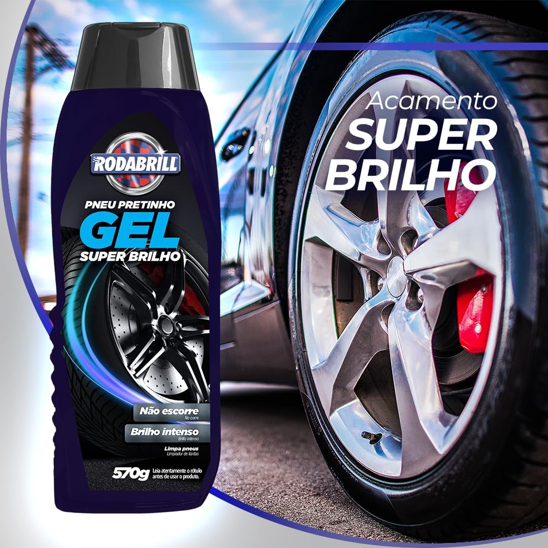 Gel Pretinho para Pneus 570g Super Brilho