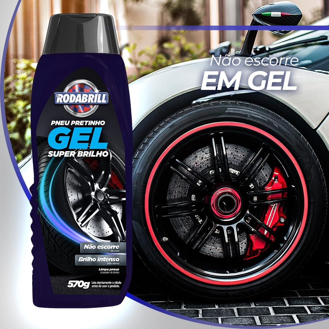 Gel Pretinho para Pneus 570g Super Brilho