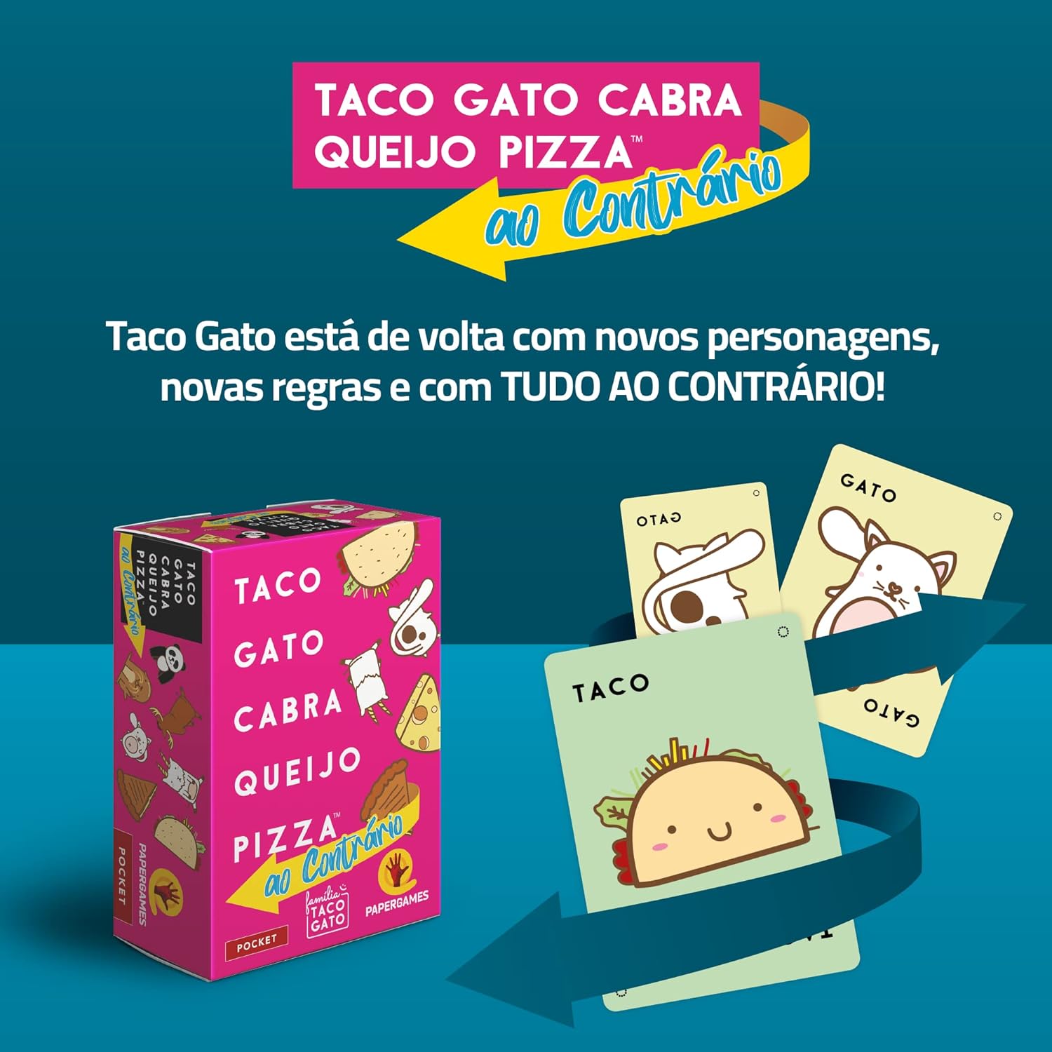 Taco Gato Cabra Queijo Pizza: ao Contrário (Família Taco Gato) (PaperGames)