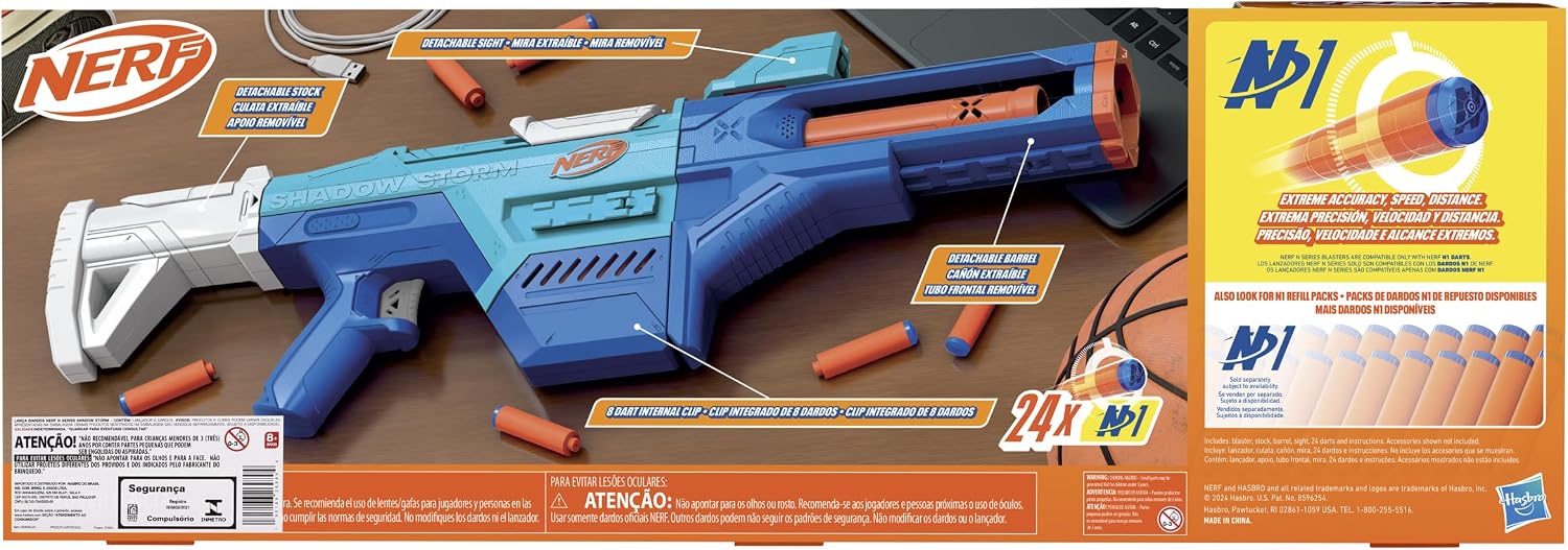Lançador Nerf N Series com Apoiador Removível