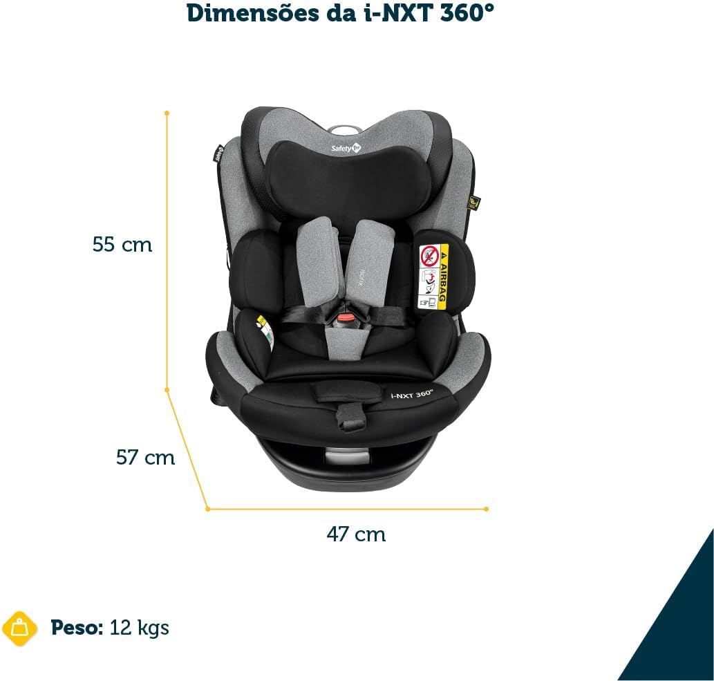 Cadeirinha para Auto Giro 360 Graus Isofix 0 a 36kg