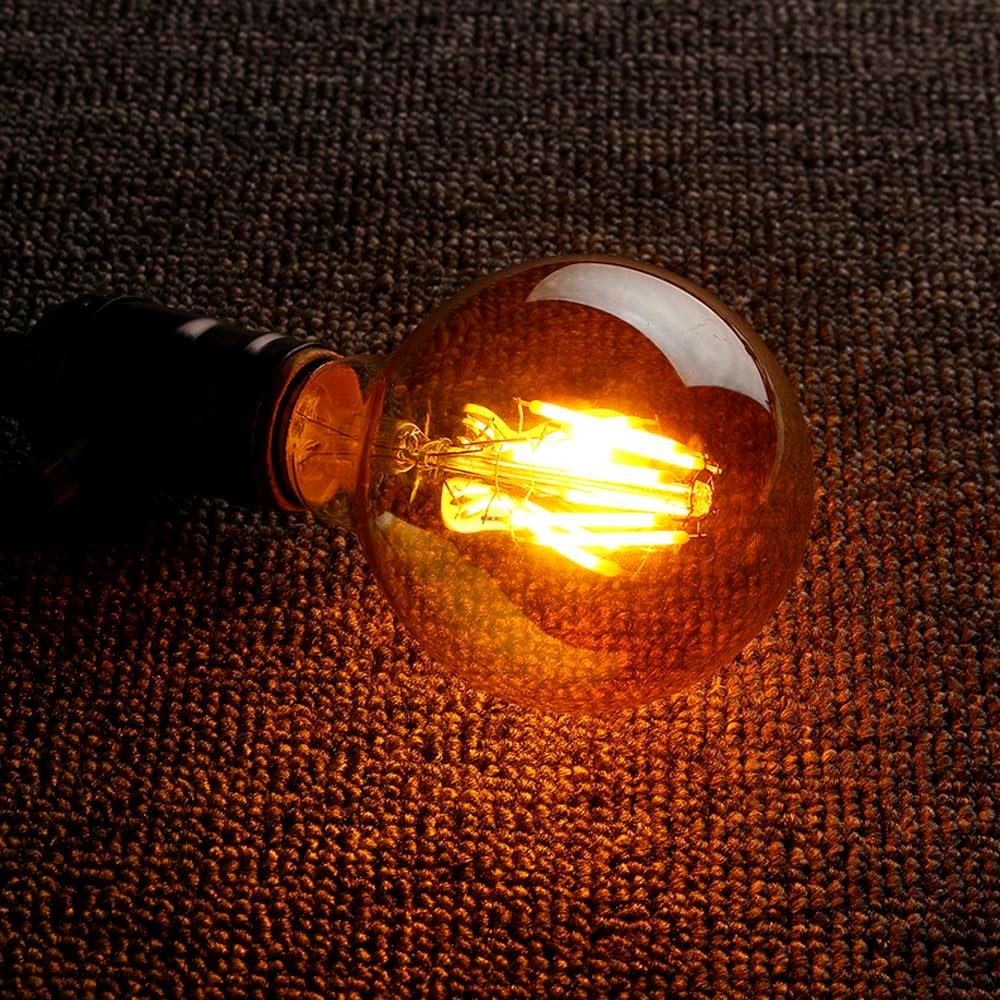 Lâmpada LED Filamento Vintage Globo E27, 4W, Ambar Taschibra G80 11080382 | 11080382
