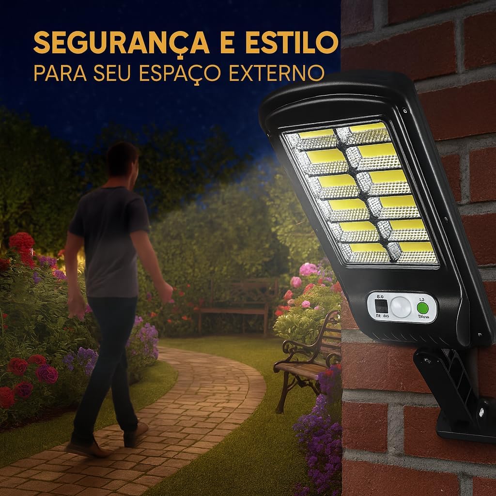 Refletor Solar 200W Ultra Brilhante para Áreas Externas