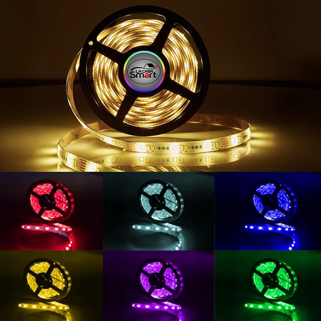 Fita Led 5Metros RGB 5050 IP65 - Kit Completo Controle E Fonte (5 METROS, RGB - COLORIDA)