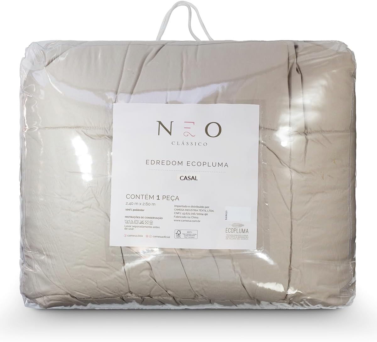 Edredom Fibra Ecopluma Toque de Pluma 300g/m²