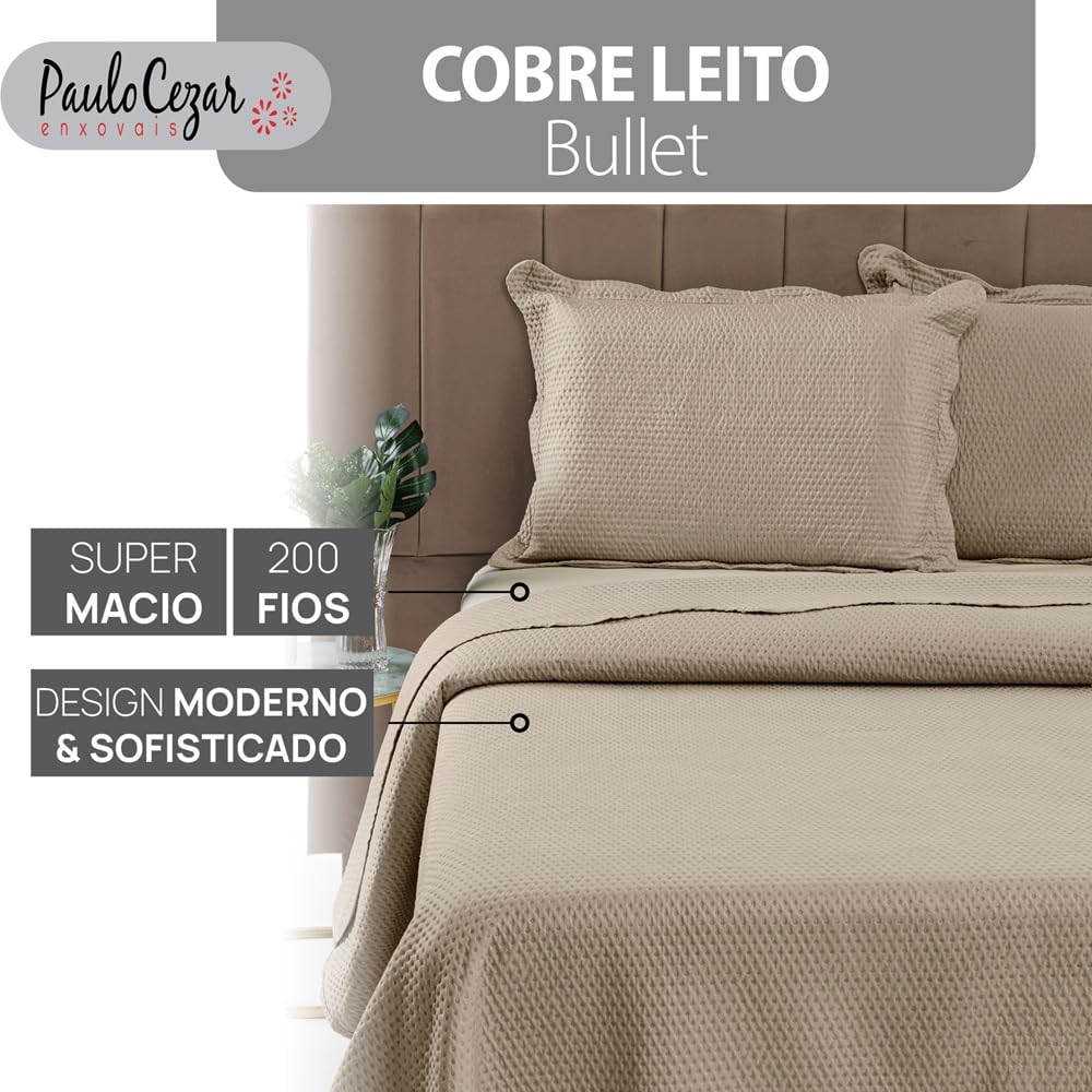 Kit Cobre Leito Casal Dupla Face 3 Peças com Porta Travesseiros