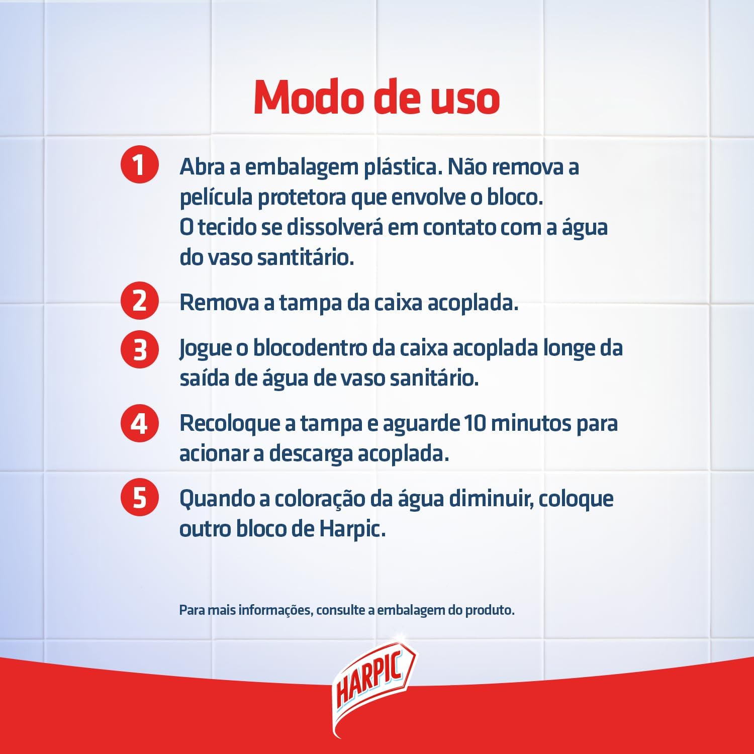 Harpic Bloco Sanitário para Caixa Acoplada Marine 3 unidades
