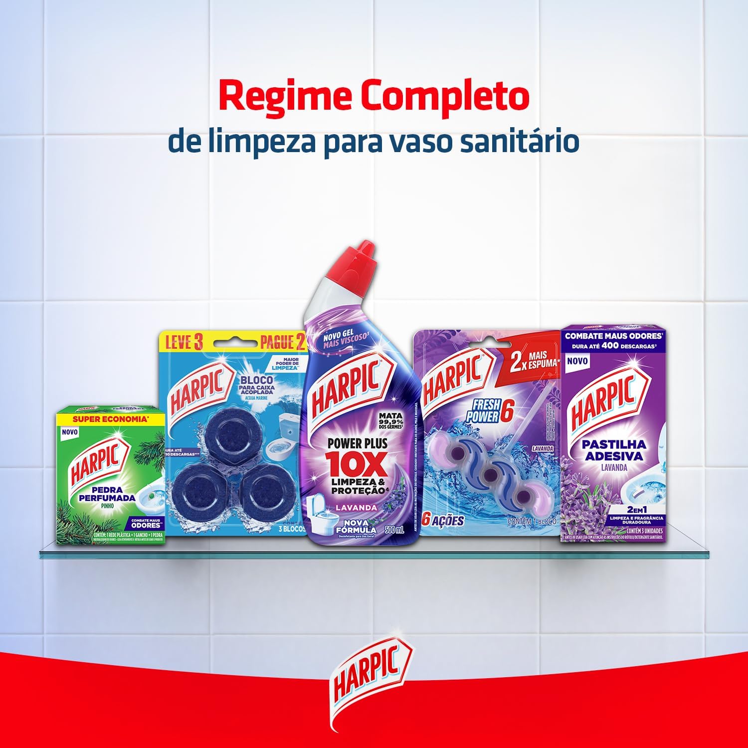 Harpic Bloco Sanitário para Caixa Acoplada Marine 3 unidades