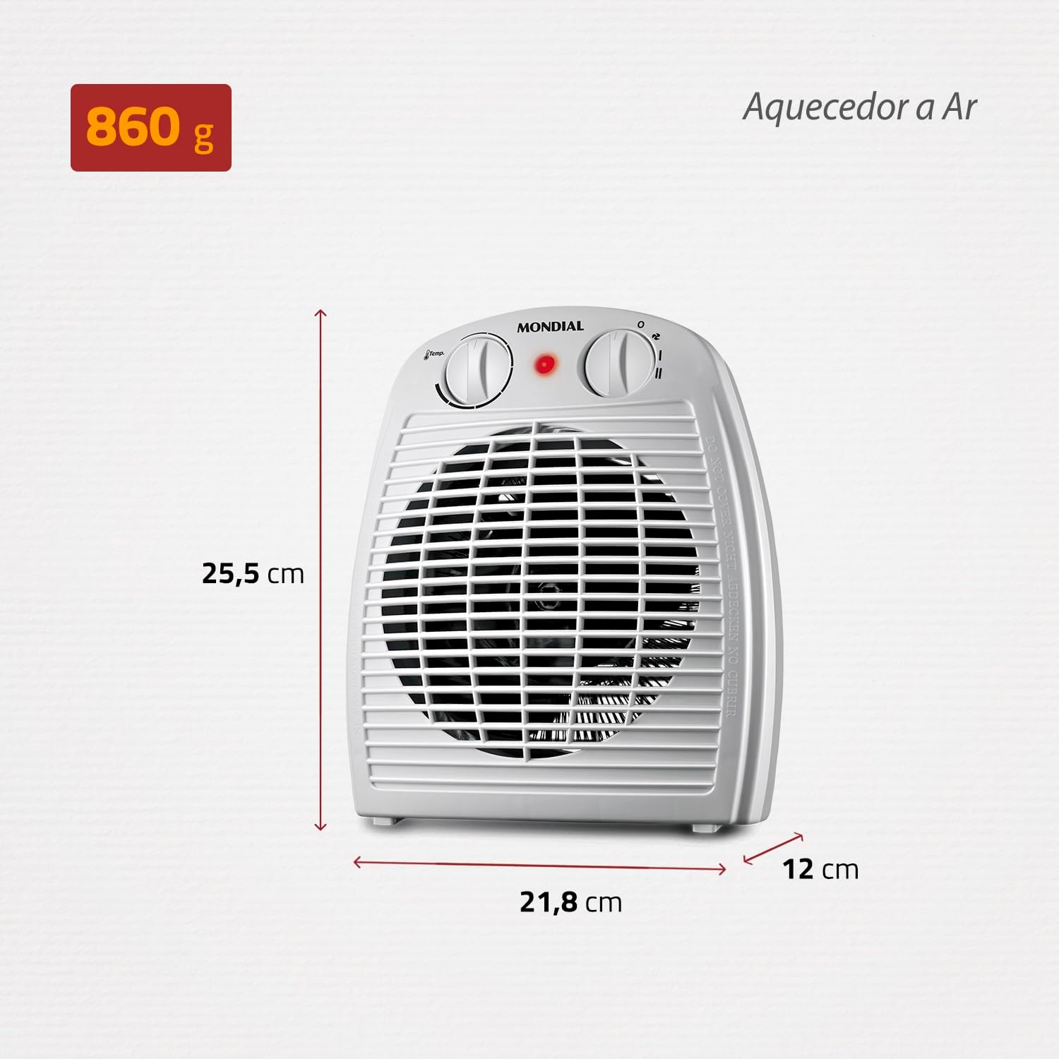 MONDIAL Aquecedor A Ar, Cinza/Branco, 1500W, 110V - A-08