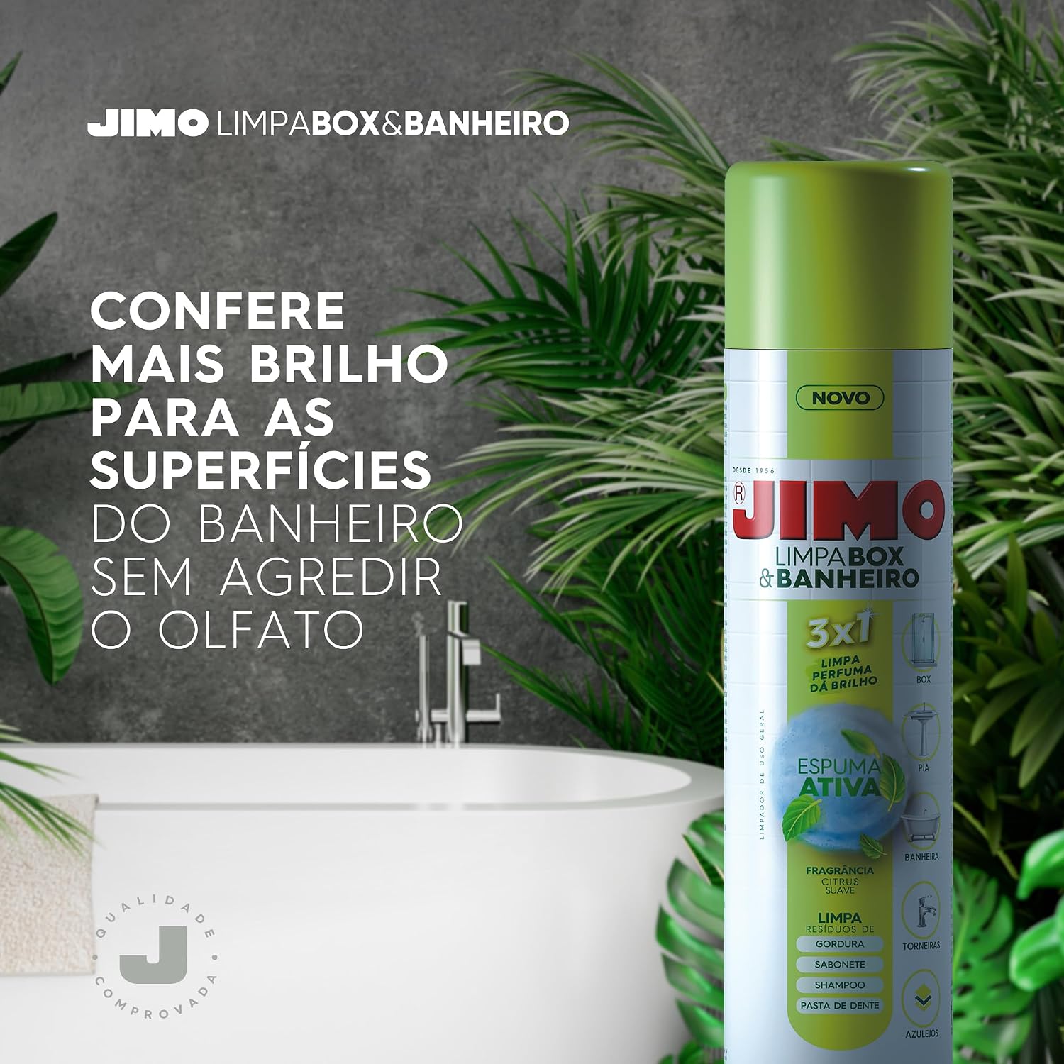 Limpador Jimo com Espuma Ativa Limpa, Perfuma e Dá Brilho