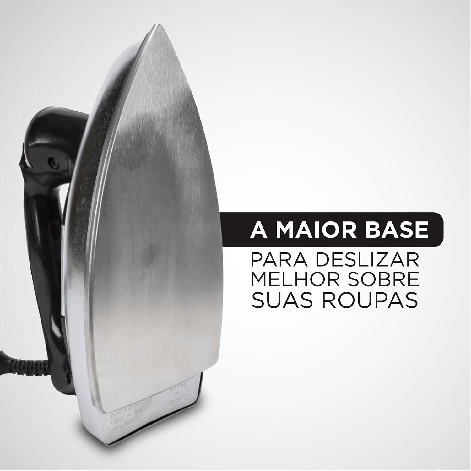 BLACK+DECKER Ferro de Passar Roupa a Seco, Metálico Preto, Modelo VFA1110XM6, 220V