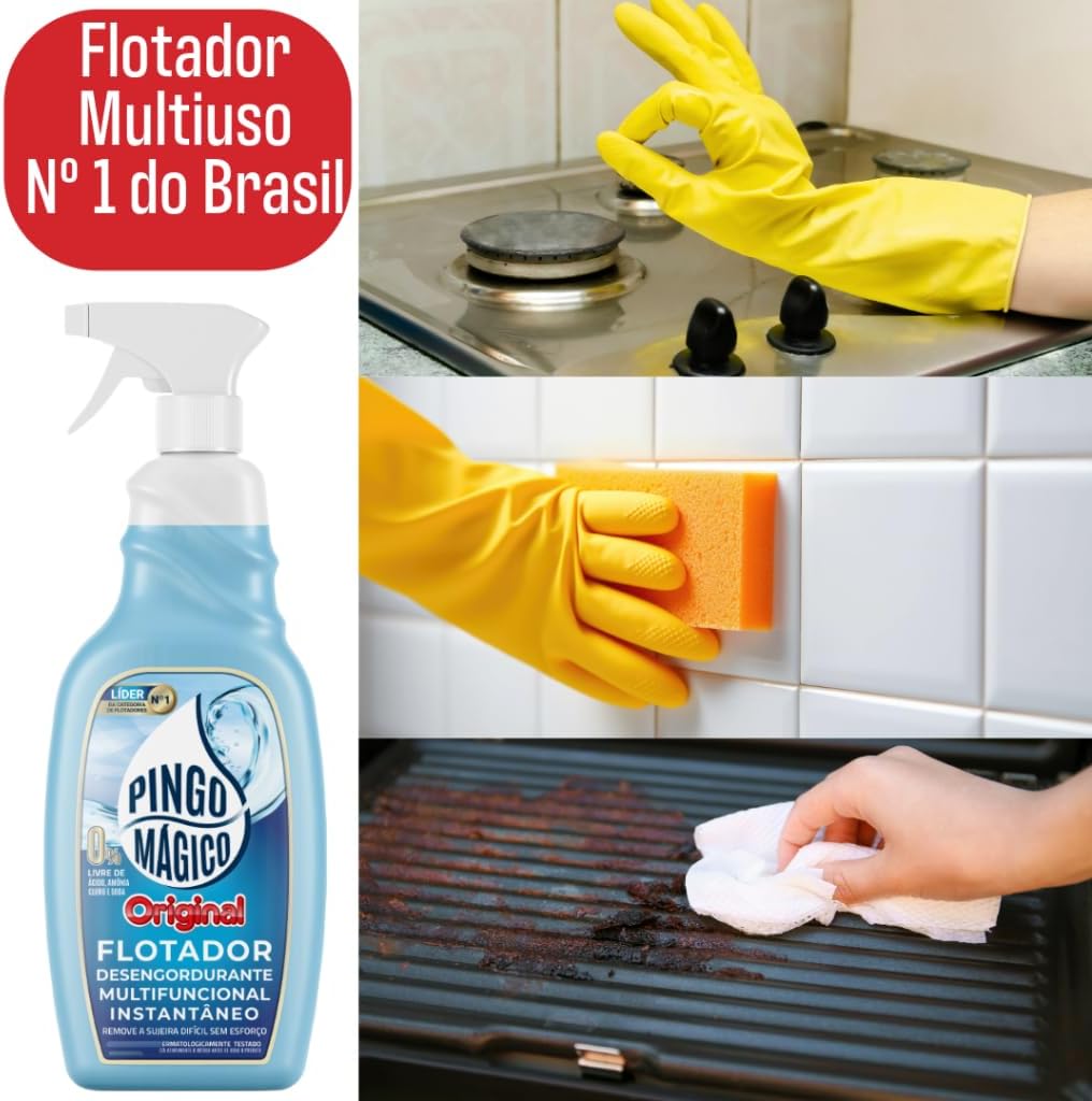 Pingo Mágico Limpa Box E Vidros Flotador Multiuso 500ml
