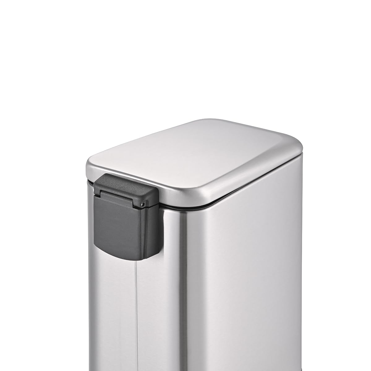 Powermaid Lixeira Retangular Linea com Pedal - Tampa Soft Close - Inox - 5 Litros