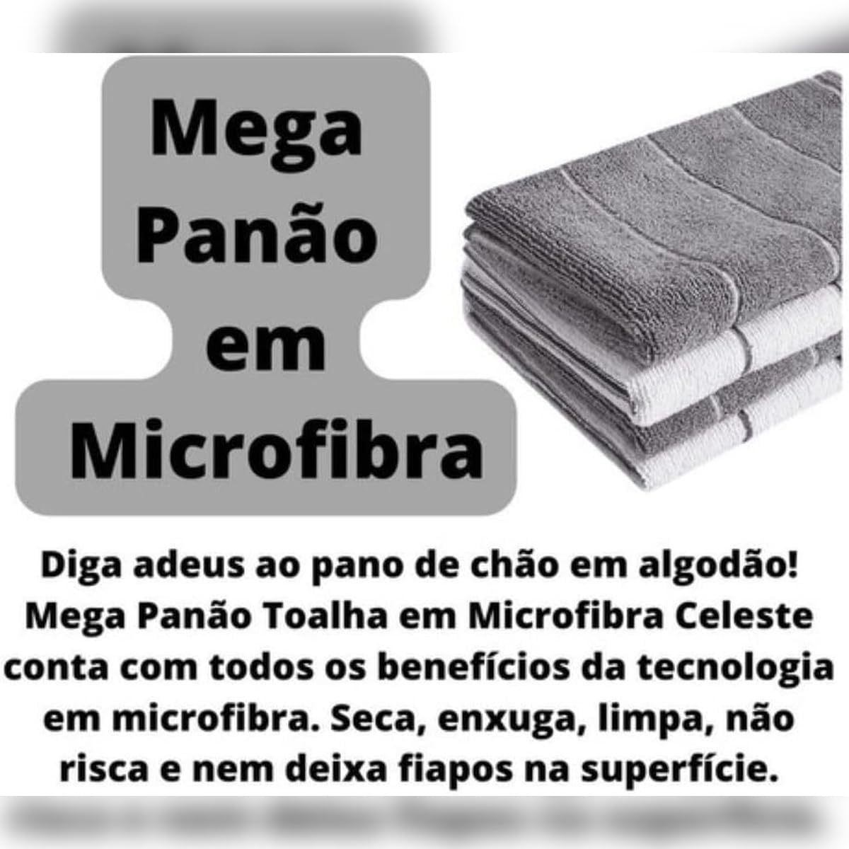 Pano de Microfibra Absorvente para Pisos e Superfícies