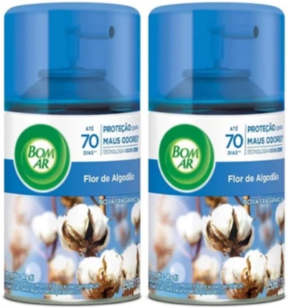 Aromatizador de Ambiente Bom Ar Automático Aerossol Freshmatic Refil na 2ª Unidade Flor de Algodão