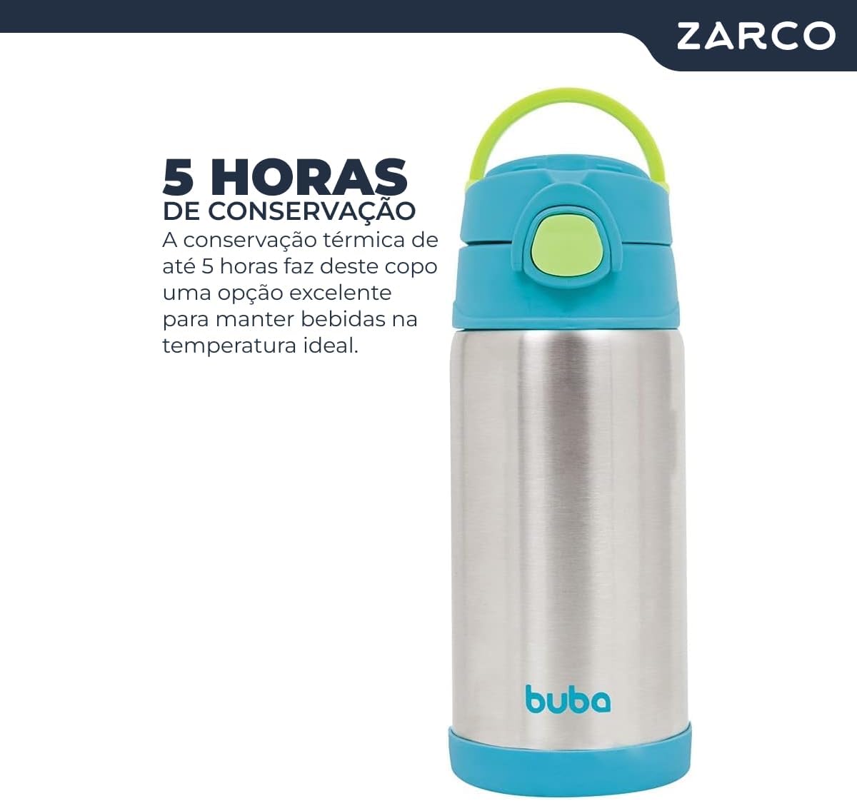Garrafa Térmica Parede Dupla Inox com Trava de Segurança