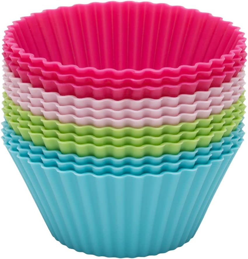 Kit 12 Forminhas de Cupcake em Silicone Antiaderente