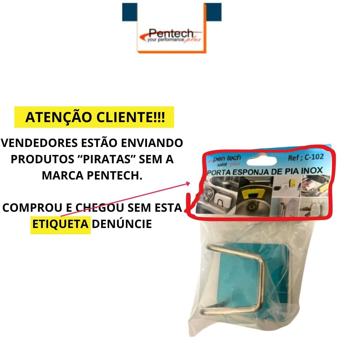 Suporte de Esponja Gancho Pia Aço Inox Louça Cozinha Com 2 unidades