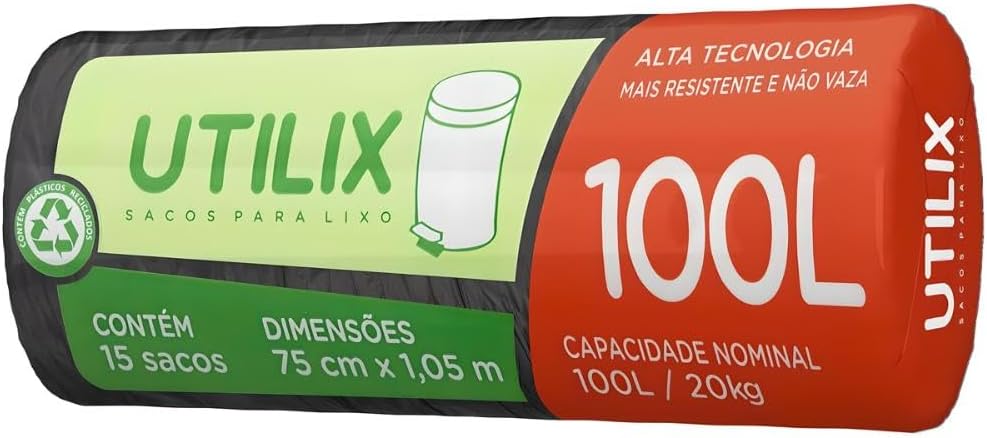 Saco de Lixo Reforçado 75x105cm com Plástico Reciclado