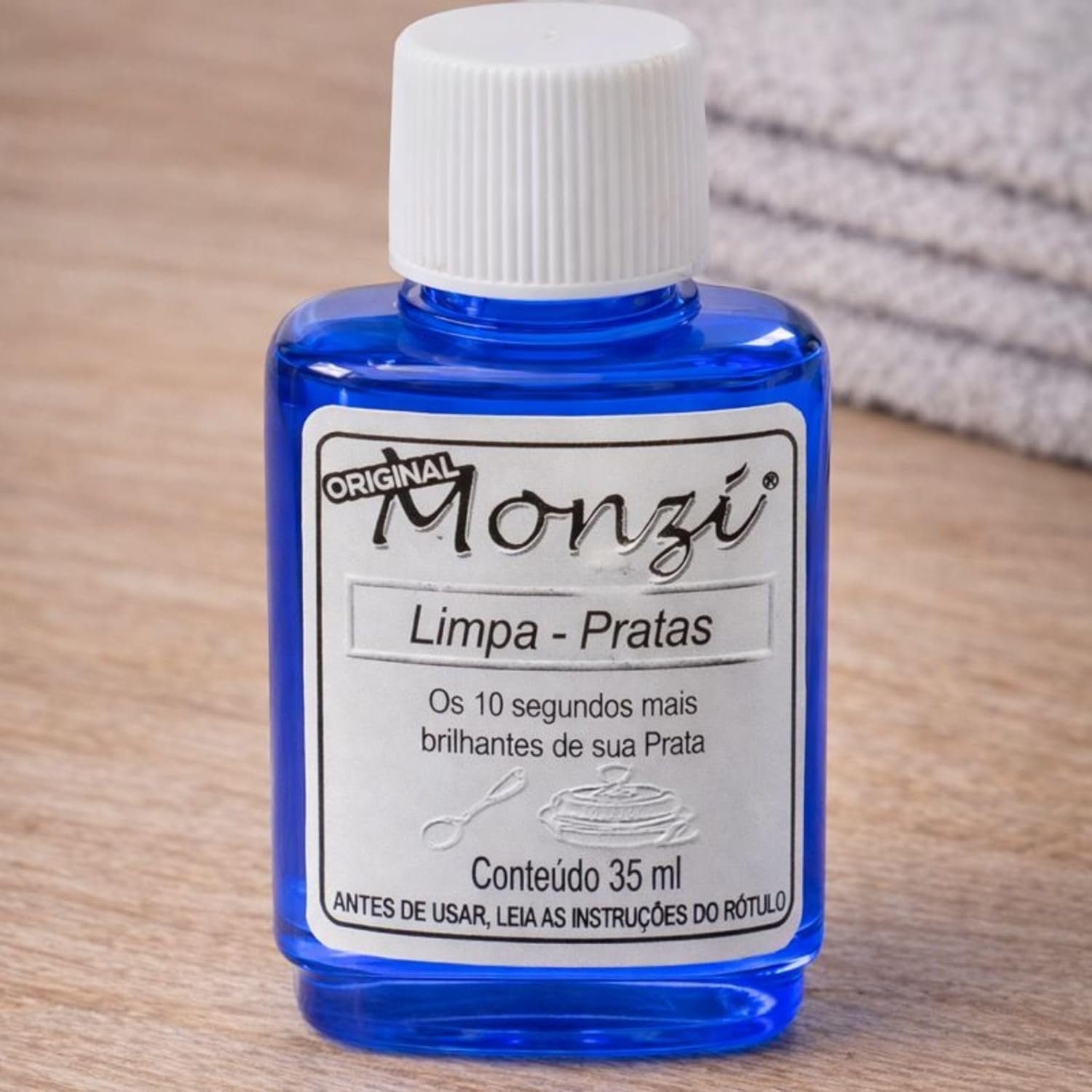 Monzi Limpa Prata Pequeno 35ml Polimento Original