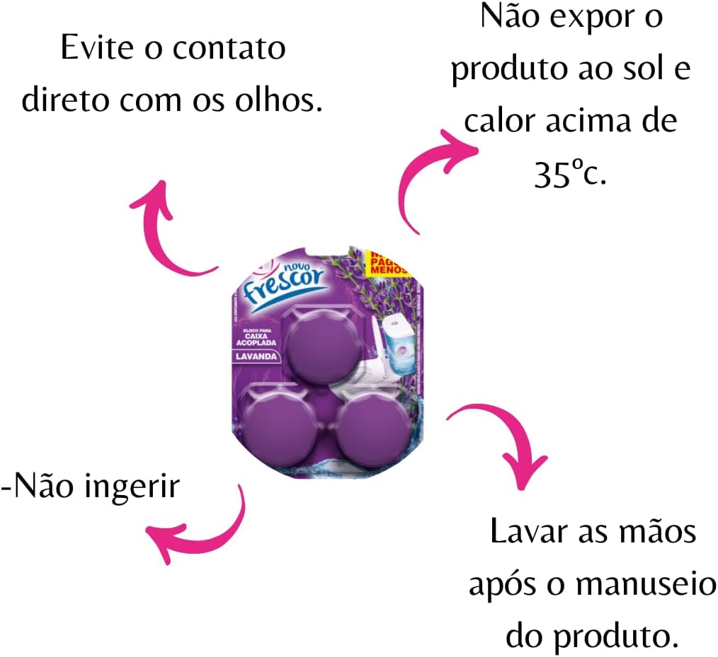 Bloco Sanitário Triplo para Caixa Acoplada 45g (Roxo - Lavanda)
