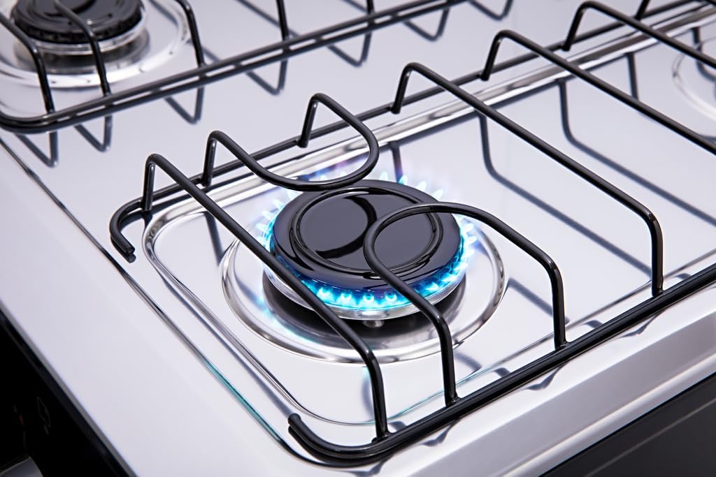 Fogão Atlas 4 bocas preto com forno limpa fácil Coliseum Plus - Forno 50l