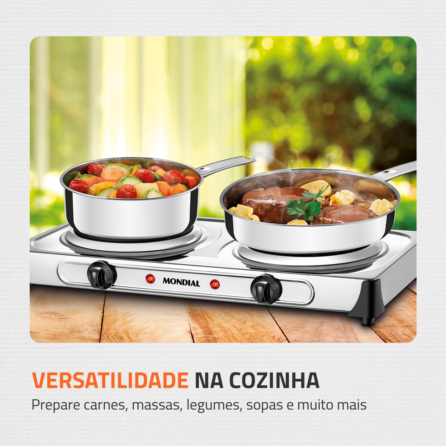 Fogareiro Elétrico Duplo 2000W Portátil