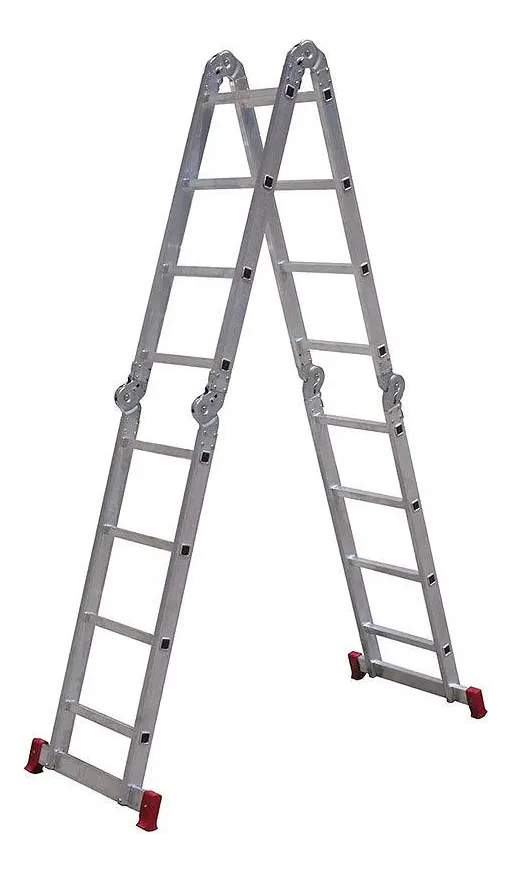 Escada Multifuncional de Alumínio 4x4 com 16 Degraus