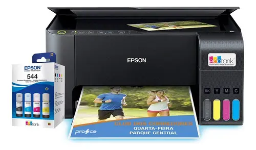 Impressora Ecotank Epson L3250 + Refil Tinta T544 (eps01) Cor Preta