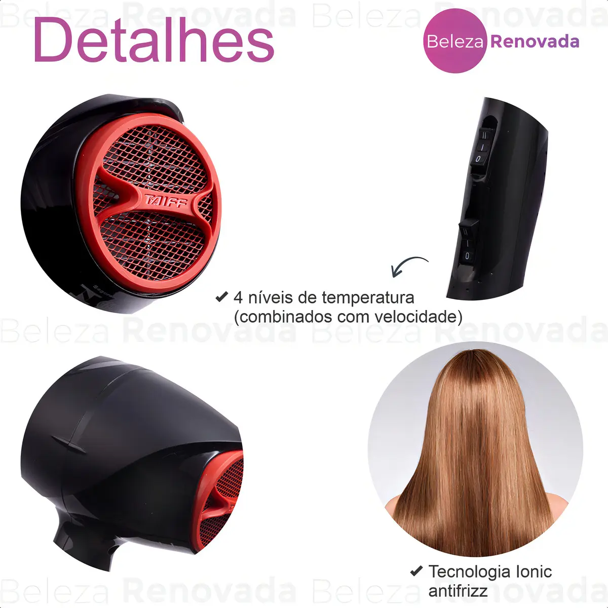 Taiff Secador Cabelo New Black Ion Profissional 2000w