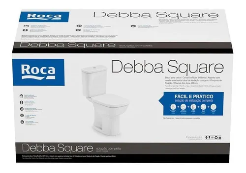 Kit Bacia Caixa Acoplada3/6lt e Assento San Debba Square