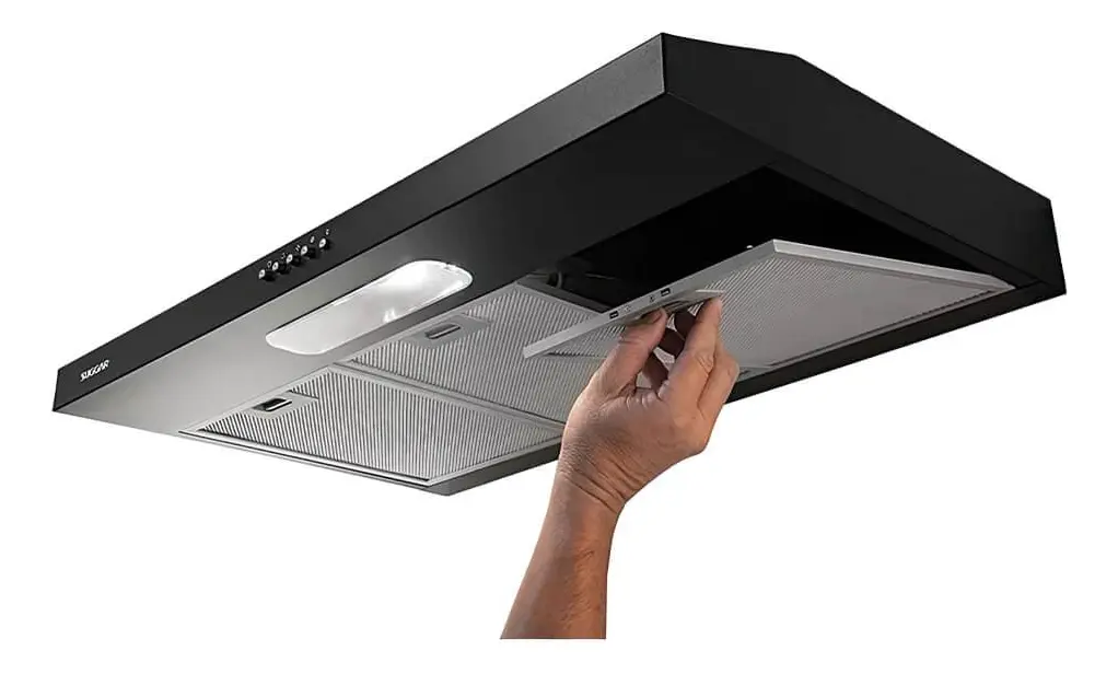 Depurador e Exaustor De Ar Suggar Slim DPS181PT 80cm Cor Preto - Bivolt 110V/220V