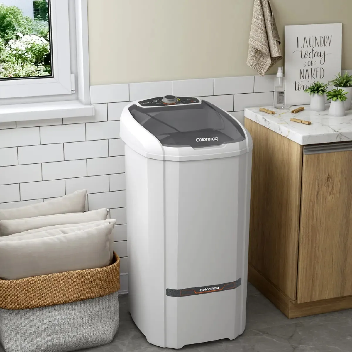 Tanquinho Colormaq Lavadora Roupas Semi-automática Lcs 10kg - Bivolt 110V/220V