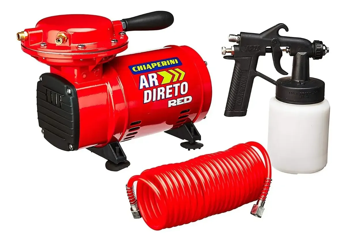 Compressor de Ar Portátil Chiaperini Ar Direto RED 0.34hp 40psi