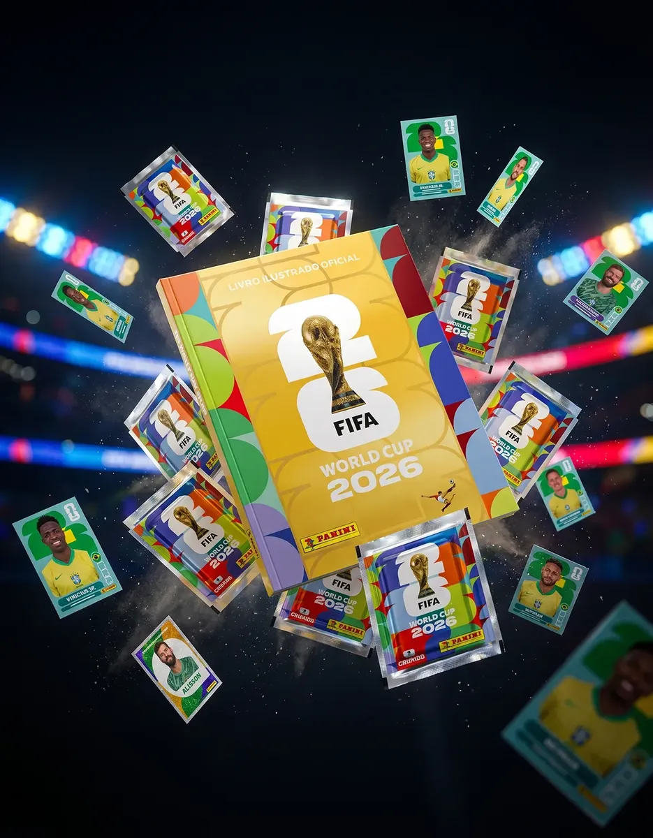 Album Dourado Capa Dura Ouro + 140 Figurinhas Copa Do Mundo