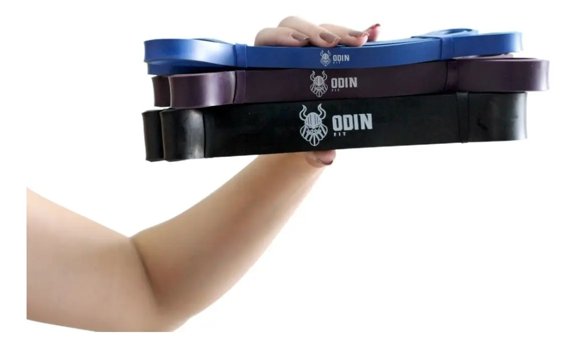 Kit Super Band 4 Intensidades Odin Fit Elasticos Power Band Treino