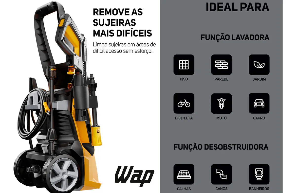 Lavadora De Alta Pressão Desobstruidora Wap Ousada - Bivolt 110V/220V