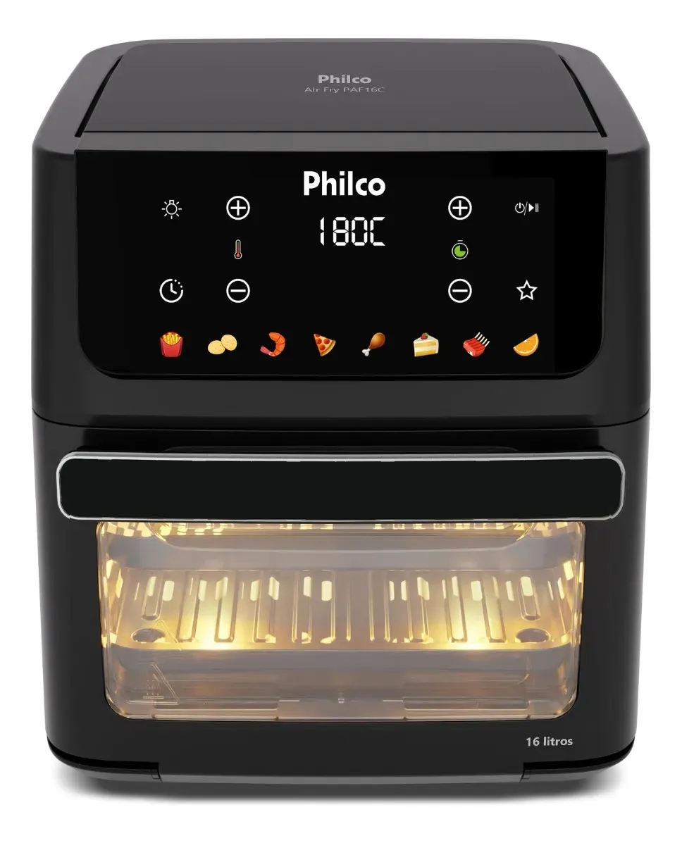 Fritadeira Air Fryer Philco 16 Litros Paf16c Preto - Bivolt 110V/220V