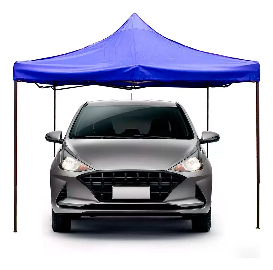 Tenda Barraca De Praia Gazebo Bitlar Azul 3x3 Sanfonada Com Bolsa De Transporte Impermeável Resistente