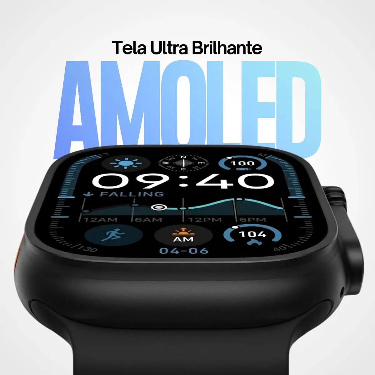 Smartwatch Ultra 4 Pro Titânio Gps Nfc 49mm C/ Ligações 3atm