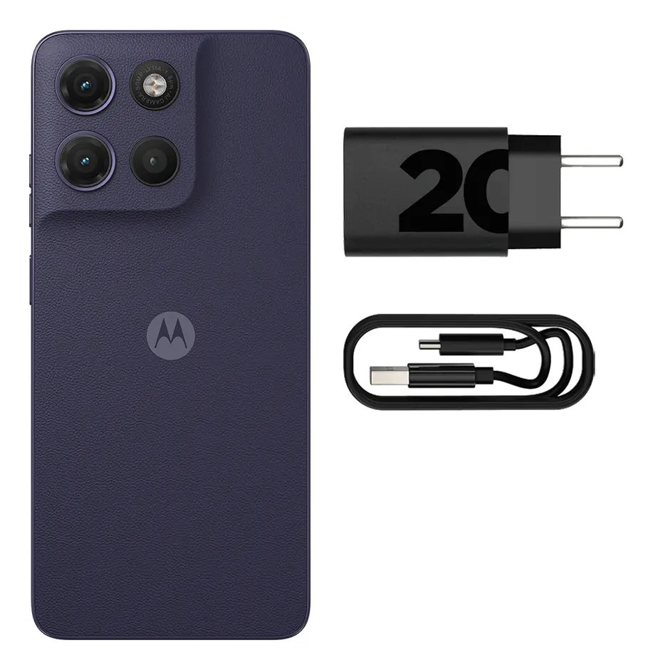 Smartphone Motorola Moto G17 4g - 128gb 12gb (4gb Ram + 8gb Ram Boost) Camera 50mp Sony Lytia 600, Tela Fhd+ 60hz, Bateria 5200 Mah - Roxo