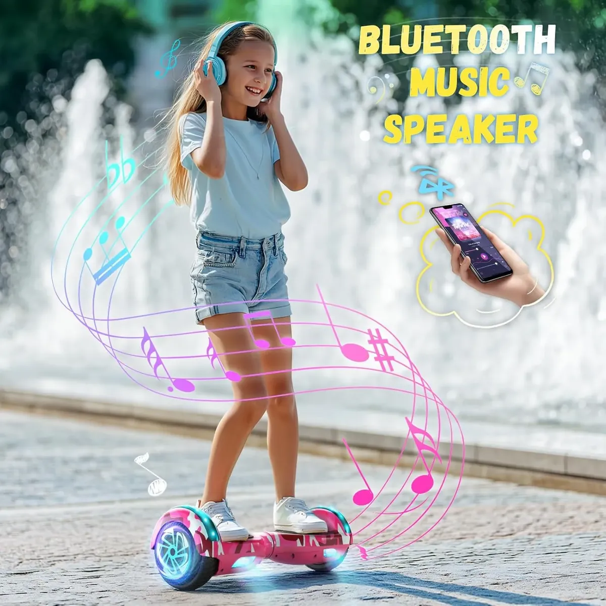 Skate Elétrico Hoverboard Balance 6,5 Polegadas Bluetooth